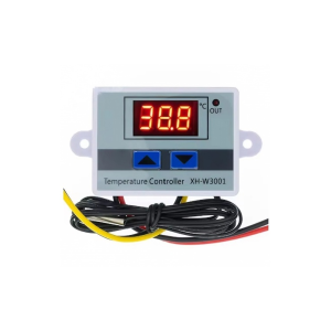 XH-W3001 Digital LED Temperature Controller - 10A 1500W AC 24V Thermostat with NTC Sensor for Incubator, Heating & Cooling (59.5×44.5×31mm)