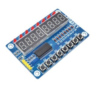 TM1638 Multipurpose Display Module - 8-Digit LED, 8 Indicators & 8 Programmable Keys