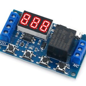DC 6-30V Relay Module Trip Delay  with delayed power-off and disconnect and trigger delay -BLACK Relay [Micro USB]