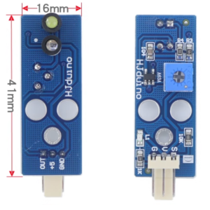Digital Single-Channel Photoelectric Line Tracker Sensor - White Light Grayscale Module with 30cm 3PIN XH2.54 to Dupont Cable