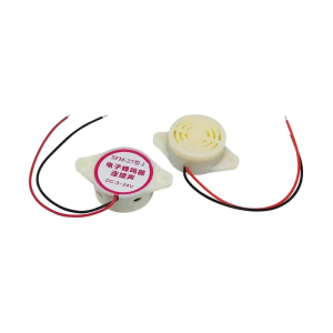 SFM-27 Continuous Tone DC3-24V Electronic Buzzer (Model: HYT-3015B) – Piezo Alarm for Industrial & DIY Applications - White