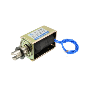 JF-1264B Push-Pull DC Solenoid - 10mm Stroke, 800g 55N Force (DC12V-2A/24V-1A Optional)