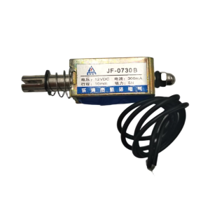 JF-0730B Push-Pull DC Solenoid - 10mm Stroke, 80g Force (6V/12V 1A/24V 350mA Optional)