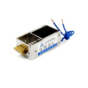 JF-1670DL Push-Pull DC Solenoid - 10mm Stroke, 1Kg 40N Force (DC12V-2A/24V 1A Optional)