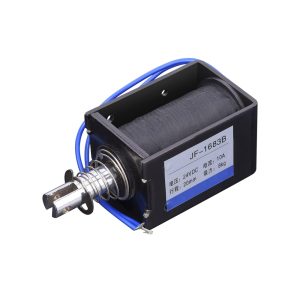 JF-1683B Push-Pull DC Solenoid - 20mm Stroke, 8Kg 80N Force (DC12V-12A/24V 10A Optional)