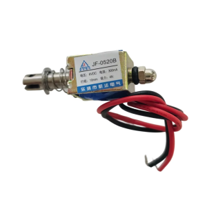JF-0520B Push-Pull DC Solenoid - 10mm Stroke, 40g Force (6V/12V/24V Optional)