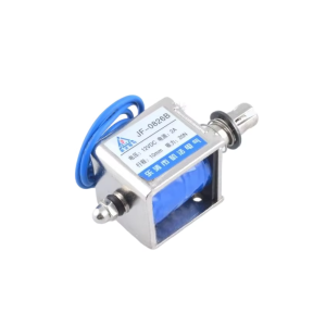 JF-0826B Push-Pull DC Solenoid - 10mm Stroke, 150g 20N Force (6V/12V 2A/24V 350mA Optional)