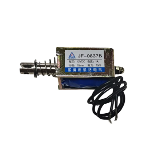 JF-0837B Push-Pull DC Solenoid - 10mm Stroke, 200g 15N Force (6V/12V 2A/24V 1AOptional)