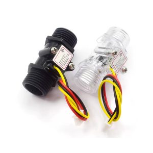 G1/2 DN15 Black Flow Sensor YF-S201C Turbine Flow Meter for Water, Liquid Flow Measurement